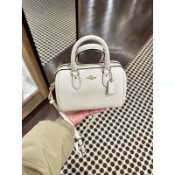美國代購🇺🇸 現貨+預購 COACH 壓紋款 水藍印花波士頓 波士頓包側背包迷你款冰川白氣泡綠薄荷綠馬卡龍綠奶茶印花老花