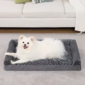 可拆洗U型寵物沙發 玫瑰絨 狗窩 海綿 四季狗墊 中大型犬 保暖 狗床 寵物床 大型狗窩 貓窩 貓床