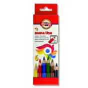 捷克KOH-I-NOOR K3371 Mona Lisa校園六角粗桿油性色鉛筆 6色