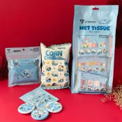 （全新現貨）7-11 SEVENTEEN THE SMURFS 徽章 濕紙巾 購物袋 藍色小精靈 711聯名限定