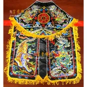 【富貴佛具】乩童龍虎裙(肚兜+裙 黑色款) / 八卦 肚兜 龍虎裙 乩身肚兜 肚圍 雙龍八卦 乩童 降駕 神明衣 宮廟