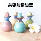美容院專用精油壺冰裂精油壺泰式陶瓷精油瓶聞香瓶精油器spa鴨嘴瓶足浴店精油壺