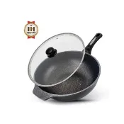 【CUOCO】第3代厚鈦晶岩不沾鍋大寶鍋組34cm附蓋(鈦加量升級版/IH爐可用鍋)