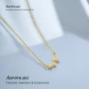Aurora.acc｜黛碧 滿鑽 心跳項鏈｜附 收納袋 擦拭布 耳堵｜奧蘿菈飾品｜鎖骨項鏈 頸鏈 短項鍊 銀鏈 網紅