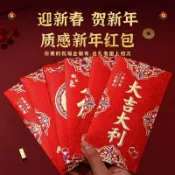 新年紅包 過年紅包袋 馬年 壓歲錢 利是封 磨砂紅包袋 2026新款復古新年紅包磨砂燙金通用個性創意春節福字1.1