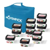 【Mövenpick】瑞士莫凡彼100ML冰淇淋經典口味12入禮袋組（夢幻香草*4+金典巧克力*4+草莓*4）