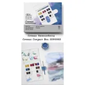 WINSOR&NEWTON 0390083 cotman set 寫生套裝 附筆 塊狀水彩 14色 調色盤 溫莎牛頓