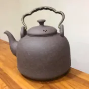 ［Chengyuan***］鶯歌制 ♦️岩礦 銅把 瓦斯 仿鐵鏽 燒水陶壺 燒水壺 瓦斯燒水壺 台灣燒水壺