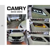 小亞車燈＊全新 CAMRY 7代 12 13 14 年 啟動一抹藍 全LED 雙功能 日行燈 流水方向燈 三眼 魚眼大燈