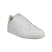 【ecco】STREET LITE M 街頭闖趣簡約真皮休閒鞋 男鞋(白色/砂礫灰 52130458336)