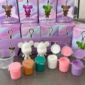 【特價活動】DIY流體熊 暴力熊鑰匙圈 手作盲盒  bearbrick  流體暴力熊鑰匙扣 吊飾
