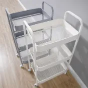 協貿國際日用品生活11館 美容院專用小推車網紅高檔美甲美睫置物架移動美發零食收納工具車