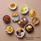 【❤️台灣出貨🔥】 新款仿真食物冰箱貼 豆漿油條 錦繡前程飯豆花磁貼 立體 磁吸 食玩貼 磁性 送閨蜜朋友