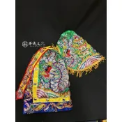 「華誠」1尺2長 全手工 三角鱗 龍袍（綠）｜1尺3神像適用 神衣 神明衣 關聖帝君 關公 范府千歲 莫府千歲 侯王