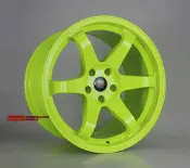 【小茵輪胎舘】類RAYS TE37 內凹深V鋁圈樣式 KR230 18吋 5X114.3 10J ET20 螢光黃 台灣