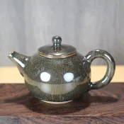 【秋冬好禮】200ml 天目釉 手工茶壺 鶯歌名家葉敏祥手作