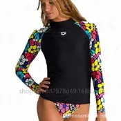 【品質驗證】Arena 沖浪服女士潛浮分體長袖水母衣戶外防曬衣速幹泳衣潛水服浮潛水母衣 機能水母服 全身防曬衣 水上活動