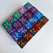 10 个骰子/ 6 面骰子計數器 +1/-1 骰子兒童玩具計數骰子適用於 MTG 魔術聚會紙牌遊戲代幣和忠誠骰子