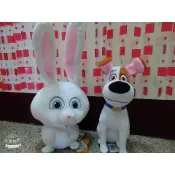 麥克雪球狗 ~寵物當家 麥斯 雪球公仔公爵 雪球~小潔 狗狗 小狗 電影 坐墊 狗狗抱枕 兒童陪伴玩偶 .