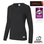 RV城市【瑞多仕 RATOPS】女 款V領長袖刷毛保暖內衣 Thermolite 衛生衣 保暖衣 內搭衣_DB4523