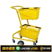 鑫永發國際貿易企業社 【可打統編 保固一年】日式雙層購物車商場手推車小推車推車便利店家用拉車貨車物業買菜