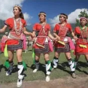 熱銷款~夏季原住民阿美族高山族服裝 豐年祭豐年節服裝 成人女裝裙裝舞蹈 包含配件 綁腿 腰帶 民族聖泰工作服男 26/3