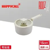 韓國原裝【HAPPYCALL】白陶ADDZ鍛造不沾鍋單柄湯鍋 (16cm)-薄荷綠/灰｜單柄鍛造設計 小巧好收納♥輕頑味