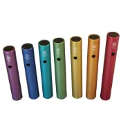 Crystal Soul 7 Charkas Wah-Wah Tube 彩色風金屬編鐘聲音治療儀器,用於瑜伽冥想聲音治療