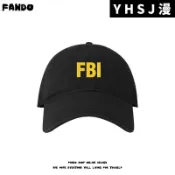 FBI美國聯邦調查局探員帽子周邊男女棒球帽遮陽帽鴨舌帽軟頂夏季 11d