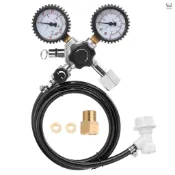 啤酒減壓閥 CO2二氧化碳減壓器 簡易表套裝螺紋W21.8-14RH(含轉接頭W21.8-14RH轉Tr21*4)