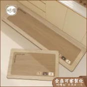 可客製大尺寸+白底 木紋卡通廚房地墊 吸水防油 矽藻土地墊 腳踏墊廚房 珪藻土軟地墊 速乾止滑 浴室地墊 長形 瞬吸快乾
