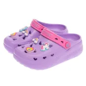 63*SKECHERS 童鞋 洞洞鞋 涼鞋 拖鞋 水鞋 厚底 防水 鞋扣 紫 CUTIE POPS 308104LLAV