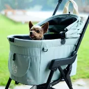 【Compet】milimili carry 日本精品寵物手推車(寵物推車/輕型推車/籃車分離/可拆輪/適用三鐵/小型犬貓適用)
