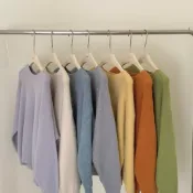 D5116- rainbow!毛絮感絨絨毛衣（6colors）