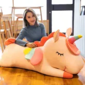 小胖達生活百貨 娃娃批發可愛獨角獸毛絨彩虹馬玩偶女生日禮物夾腿娃娃超級可愛彩虹小馬 獨角獸