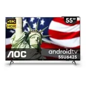 泰昀嚴選 AOC 55型 4K HDR Android 10 液晶顯示器 55U6425 全省宅配到府 內洽優惠價格 A