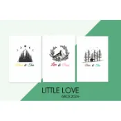 [Little love ］月亮森林山脈明信片、牆面裝飾卡片（1入）