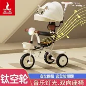 （可開發票）鳳凰兒童腳踏溜娃手推三輪車1-2-3-5--6歲大號嬰兒寶寶小孩自行車（滿額免運）
