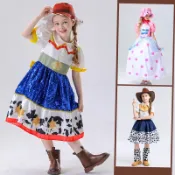 X射線 精緻禮品 玩具總動員衣服-綜，翠絲 迪士尼 牛仔裝 牧羊女 胡迪 萬聖節服裝 萬聖派對 洋裝 公主裙，X射線【W380005】