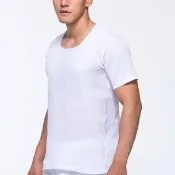 【三槍牌】精典100%純棉縐縐布 男短袖上衣(3件組 白 HE432)