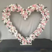 免運⭐統編💌 心形拱門花架 鐵藝網格屏風架 婚慶裝飾道具 戶外婚禮氣球架 單杆拱門支架 派對裝飾架 心形屏風架 鐵藝花架