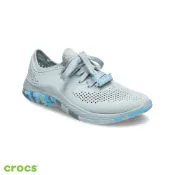 Crocs 大理石紋女士LiteRide360徒步繫帶鞋-淺灰/氧氣藍 -207632-0ZU_洞洞鞋