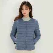 【ONEY 歐妮】★迷人糖果色系輕量羽絨圓Ｖ領外套(秋冬/輕量外套/羽絨外套/甜美色系/內搭保暖)