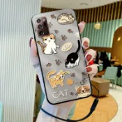 協貿國際日用品生活9館 立體浮雕貓遛球適用三星note20手機殼noto20ultra卡通note10plus小眾女9防摔5g版8可愛新款磨砂十全包保護套
