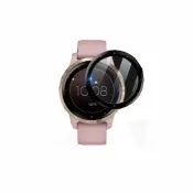 殼起來3C手機配件 【3D曲面複合】適用 Garmin Vivoactive 4s 專用 熱彎膜 PMMA+PC 防刮 耐刮 全螢幕保護貼