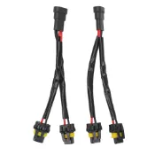 [商城] 2 Pcs 9005 9006 公對母大燈分流器線頭燈適配器線束用於卡車皮卡 LED 電線電纜插頭