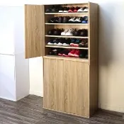 【BuyJM】MIT可堆疊低甲醛深40cm落地式四門10層鞋櫃(收納櫃/置物櫃)