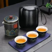 【巴黎精品】現貨+預購 旅行茶具組含茶壺茶杯便攜-登山露營旅行陶瓷茶具組功夫茶具4款b3a2 B