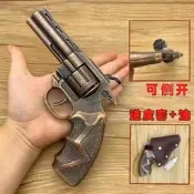 全金屬側開左輪玩具槍砸炮槍砸響炮紙槍8090懷舊玩具槍砸響雞款