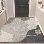 (店+)北歐風地墊 簡約絲圈地墊 家用進門地墊 耐磨地墊 防滑腳墊 玄關地墊 易打理可裁剪pvc門墊 幾何風地墊 易清潔地墊
